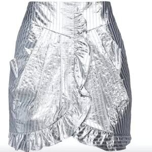 Isabel Marant Mucius Striped Metallic Miniskirt size 8